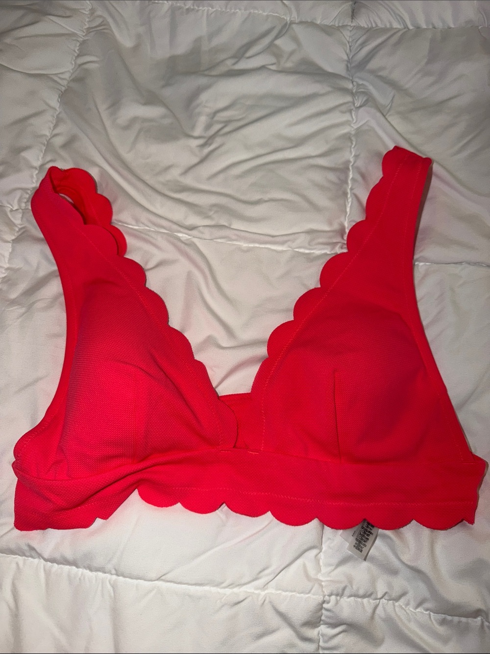 Victoria's Secret Coral Scalloped Bralette Bikini Top